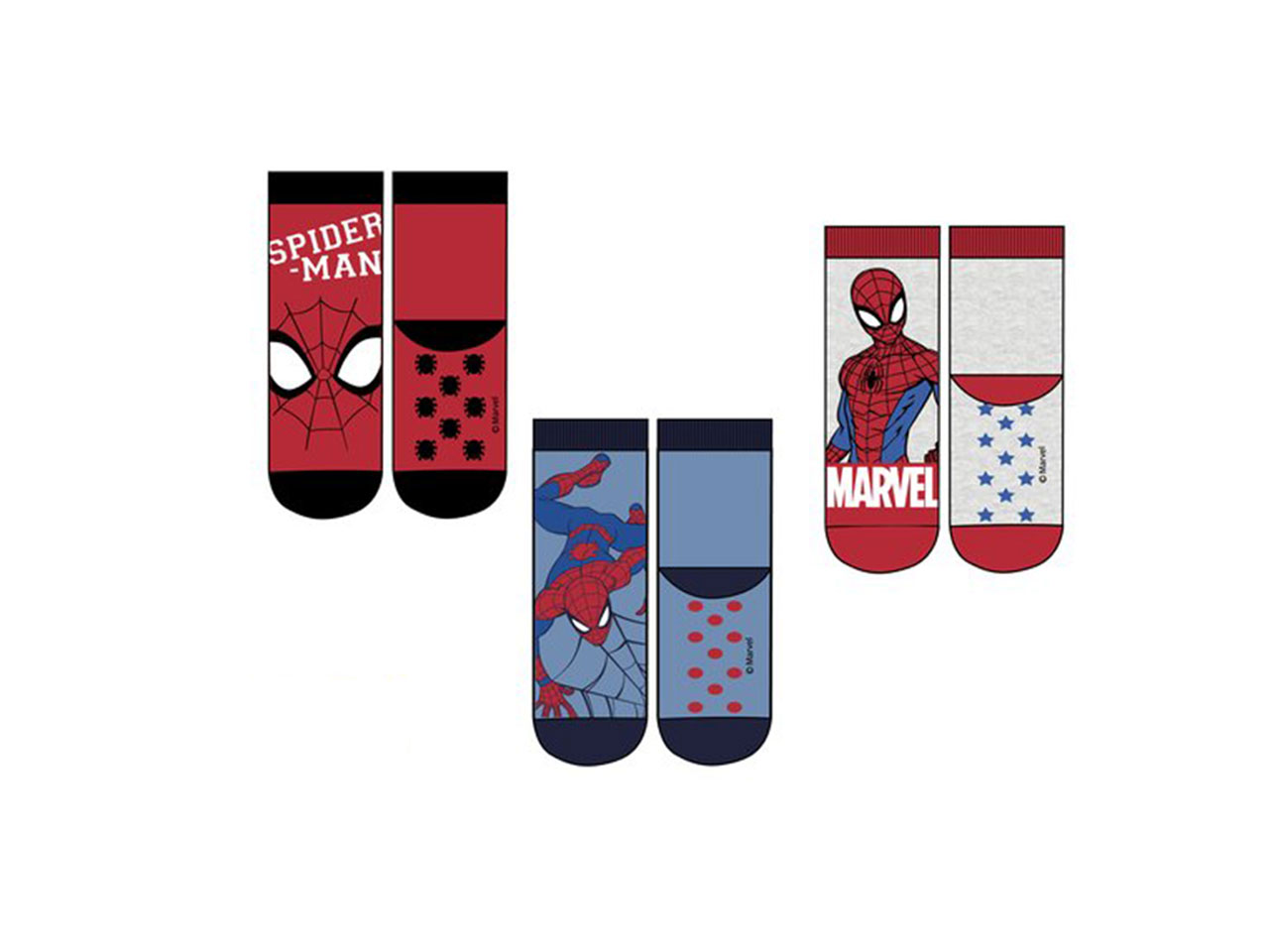 SPIDERMAN CALZINI ANTISCIVOLO TG.23-34 XH0619