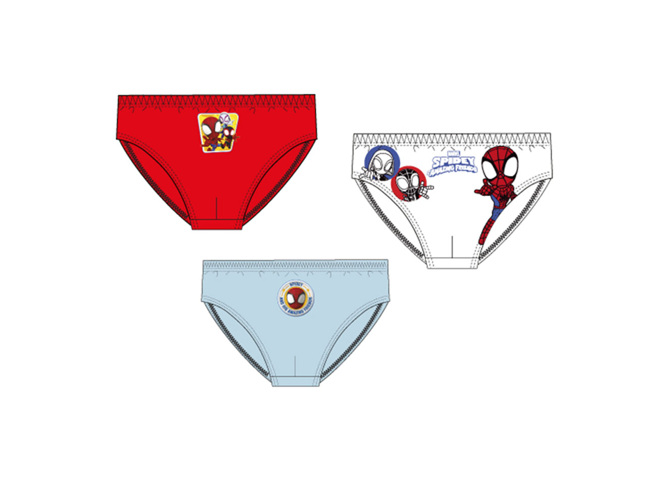 SPIDEY SET DA 3 SLIP COTONE TG.2-3 ANNI XH30072