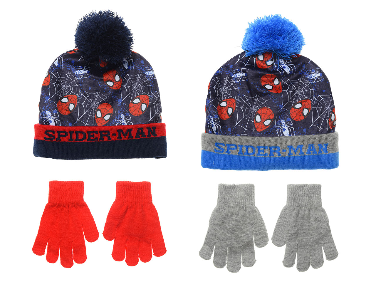 SPIDERMAN CAPPELLO+GUANTI XH4105