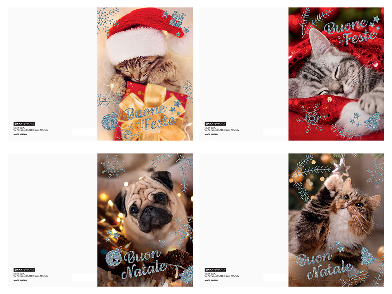 BIGLIETTI NATALE ANIMALI 50D302275