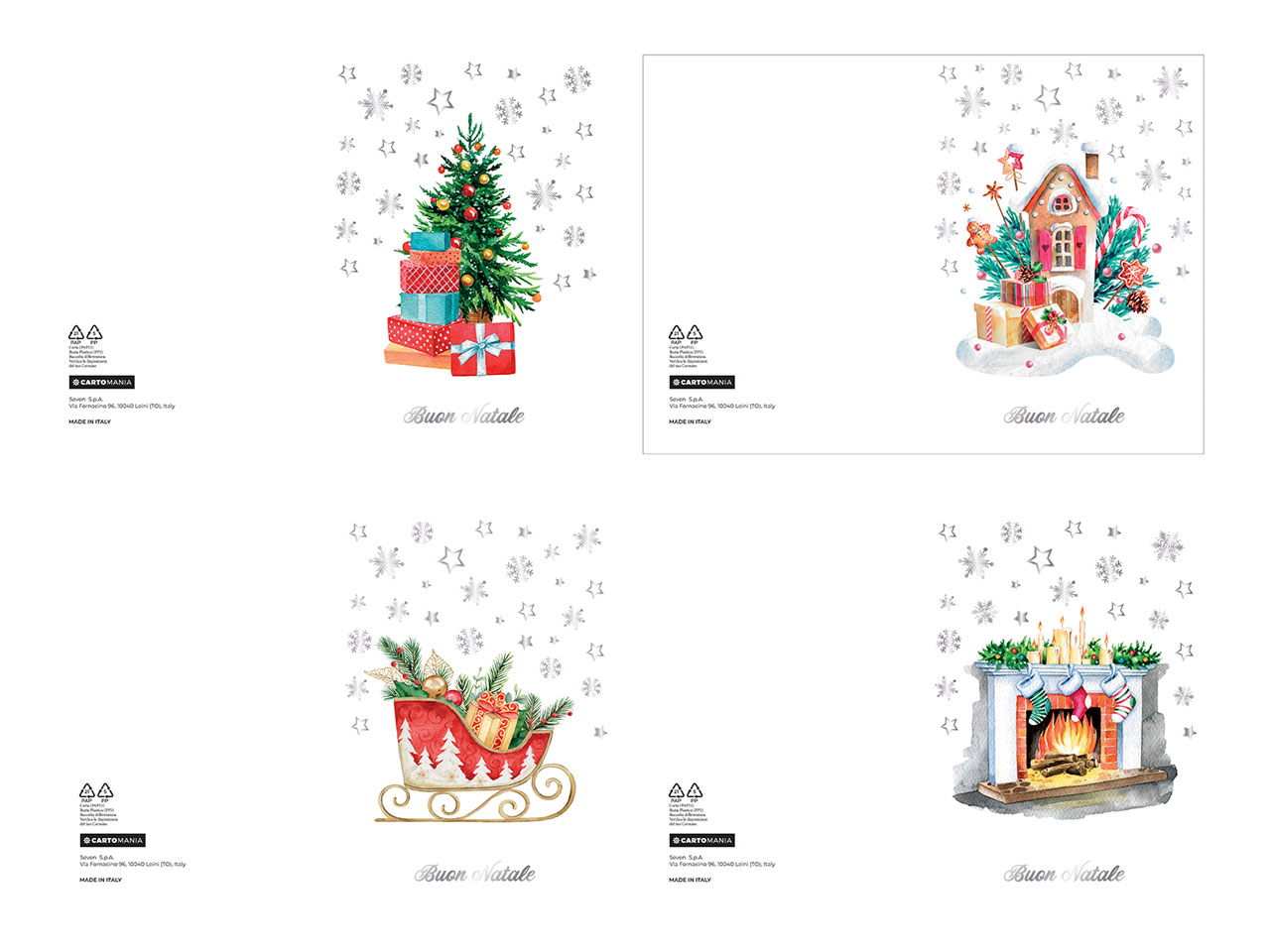 BIGLIETTI NATALE RILIEVO 90D302311