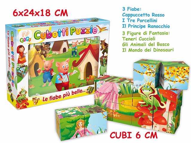 PUZZLE CUBI 12pz.STORIE ITALIANE 62867 PUZZLE CUBI 12pz.STORIE ITALIANE 62867