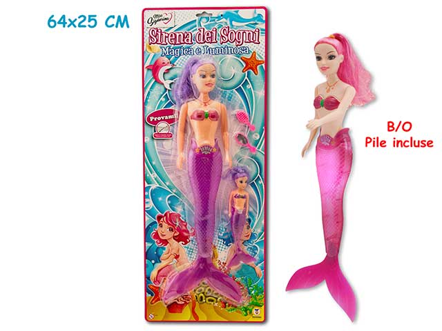 MISS SIGNORINA SIRENA LUMINOSA MAGICA 50CM 66445