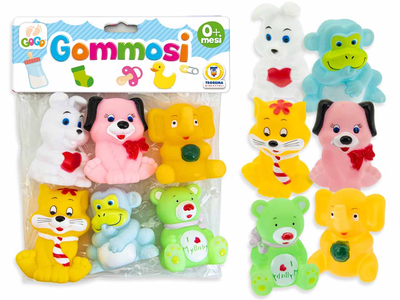 GOGO GOMMOSI ANIMALI BUFFI 6 PZ74259