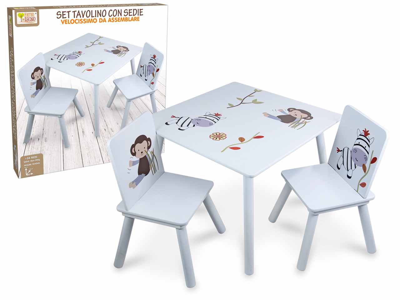 FATTO DI LEGNO SET TAVOLINO H45cm 40646