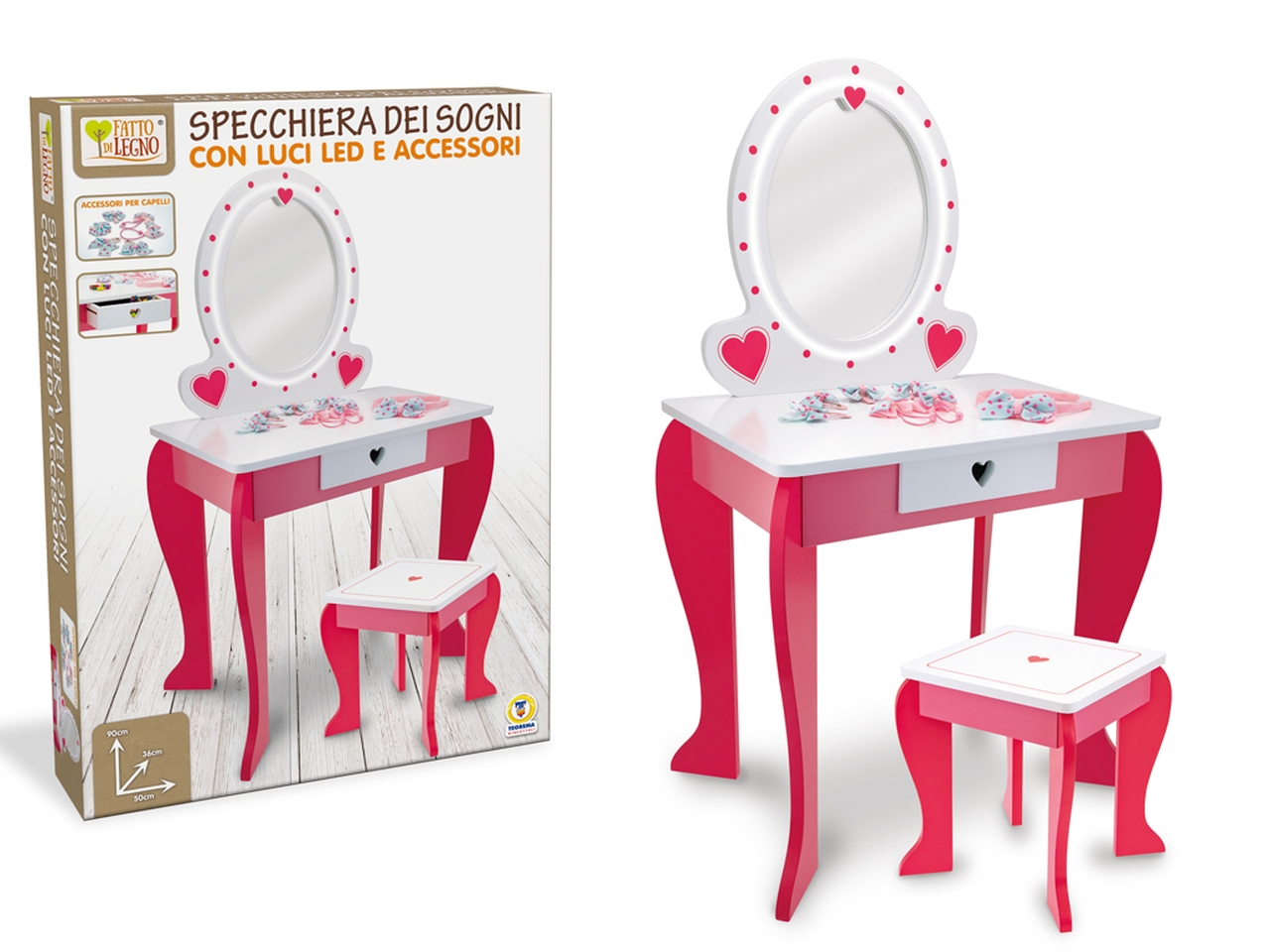 FATTO DI LEGNO SPECCHIERA H.90CM 40686