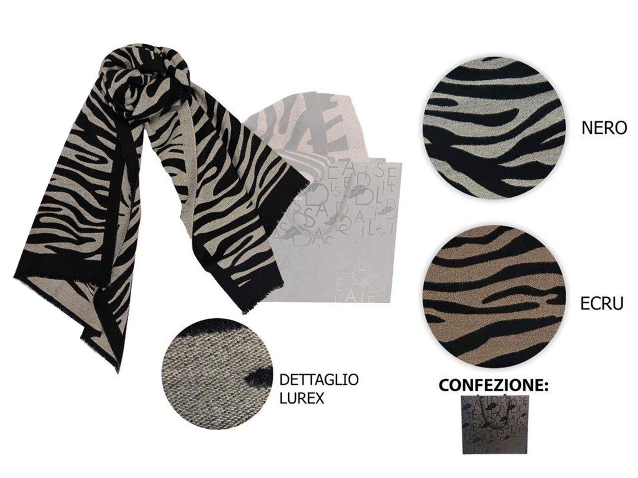 STOLA BASILE ZEBRATA ASS. BS.1148 STOLA BASILE ZEBRATA ASS. BS.1148