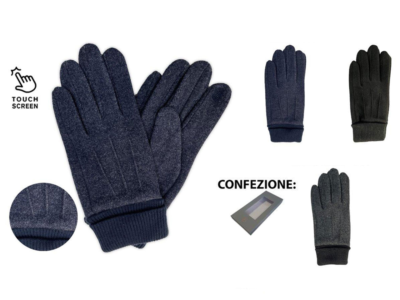 GUANTO UOMO BASILE ASSORTITO BS.1086