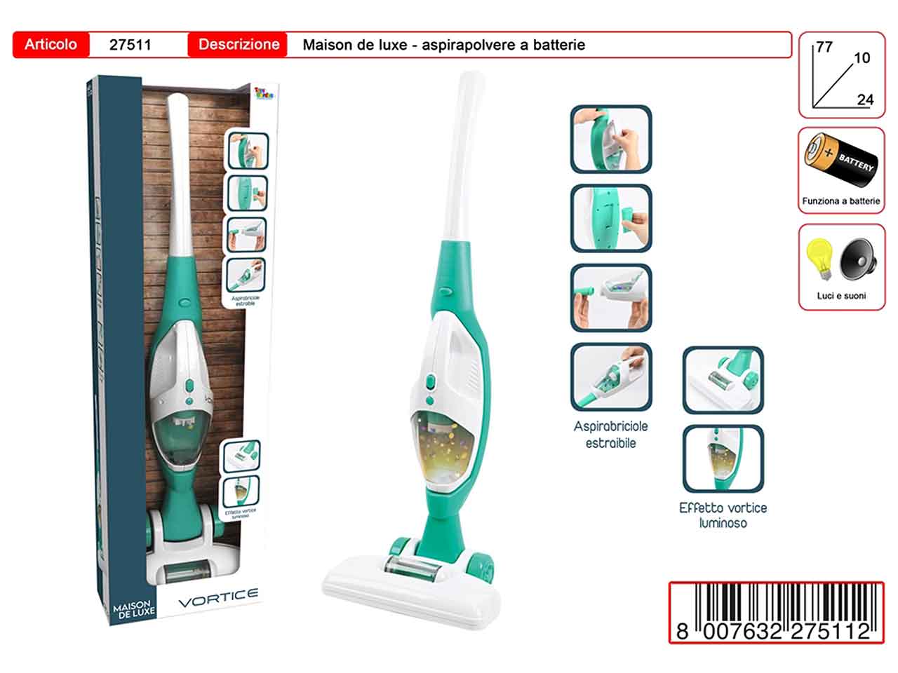 MAISON DE LUXE ASPIRAPOLVERE 27511 MAISON DE LUXE ASPIRAPOLVERE 27511