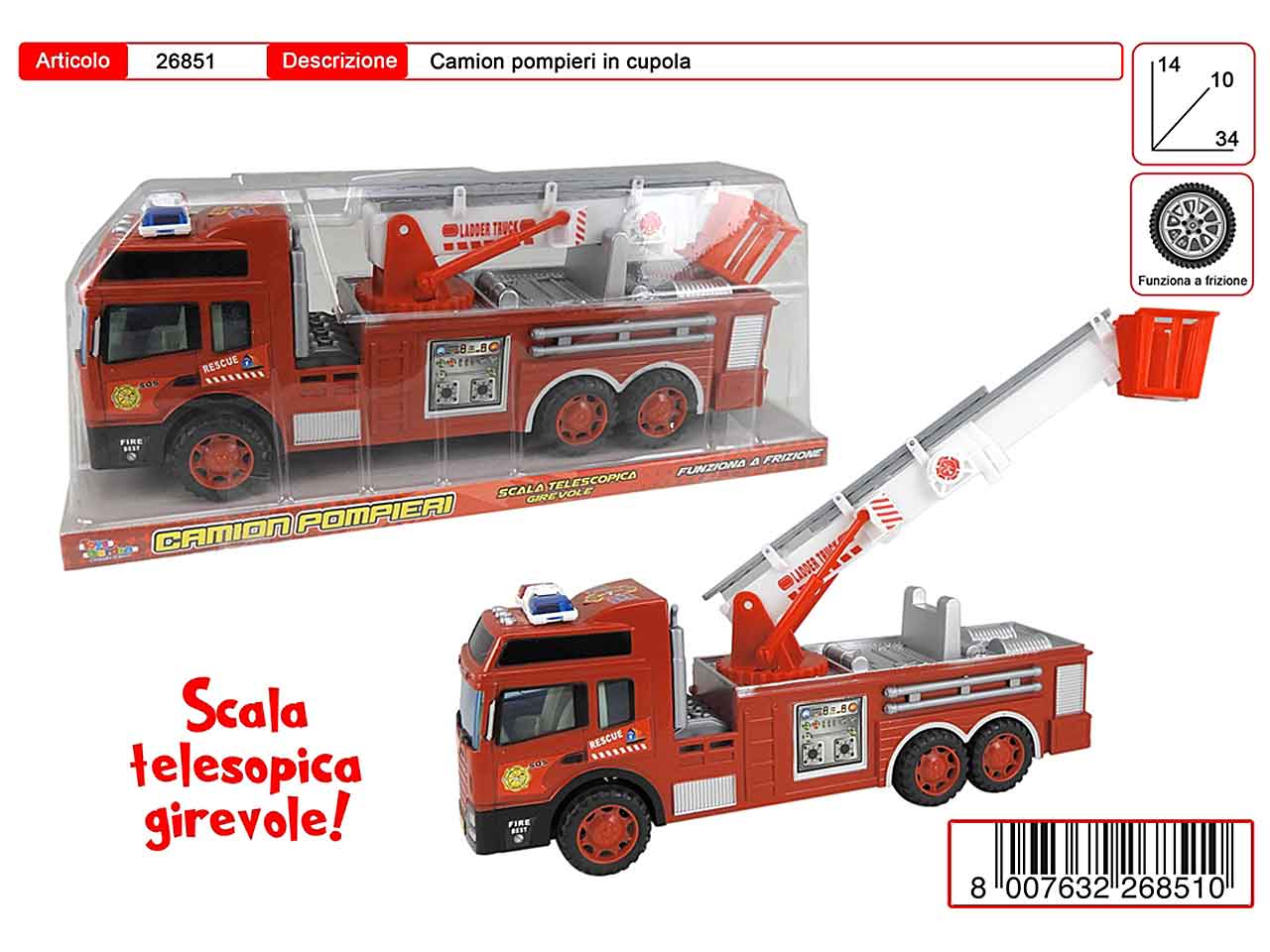 CAMION POMPIERE IN CUPOLA 26851