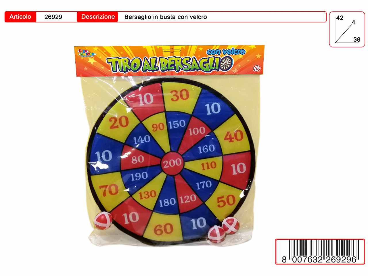 BERSAGLIO CON VELCRO 26929