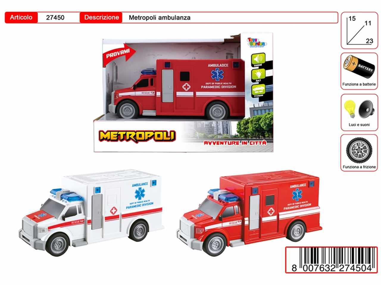 METROPOLI AMBULANZA 1:20 27450 METROPOLI AMBULANZA 1:20 27450