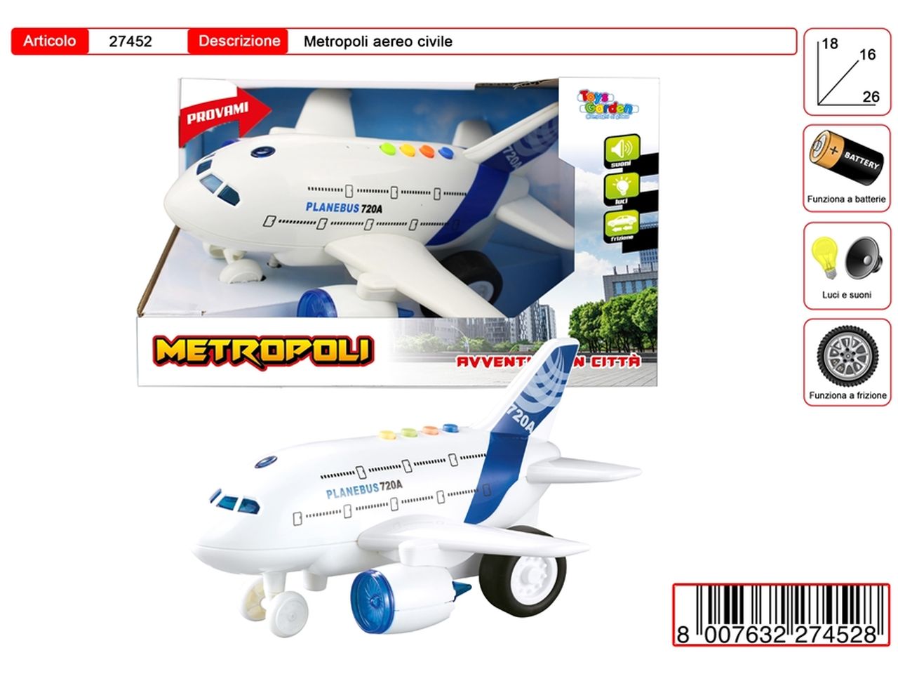METROPOLI AEREO CIVILE 27452 METROPOLI AEREO CIVILE 27452