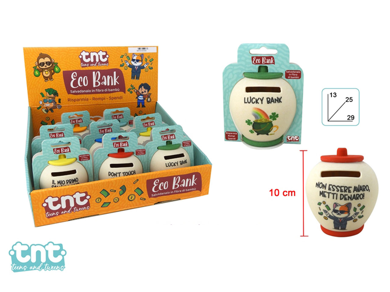 TNT ECO BANK SALVADANAIO 9CM 92033