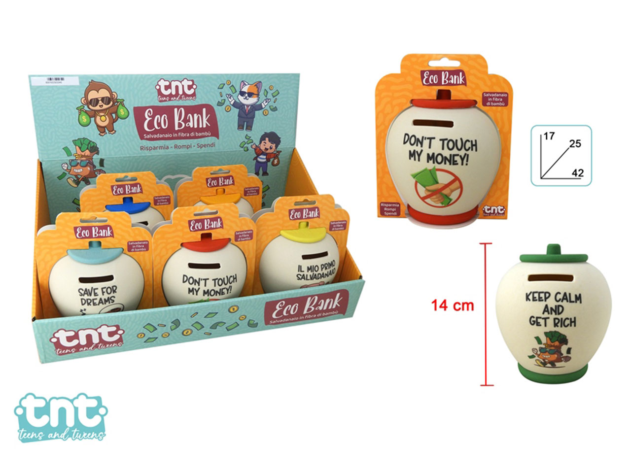TNT ECO BANK SALVADANAIO GRANDE 13CM 92