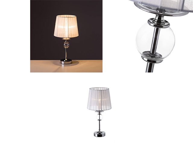LAMPADA MET.BIANCO 23x23x44cm 124023
