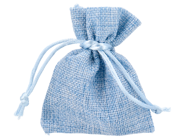 SACCHETTO STOFFA CON TIRANTE CELESTE CK7307 CS