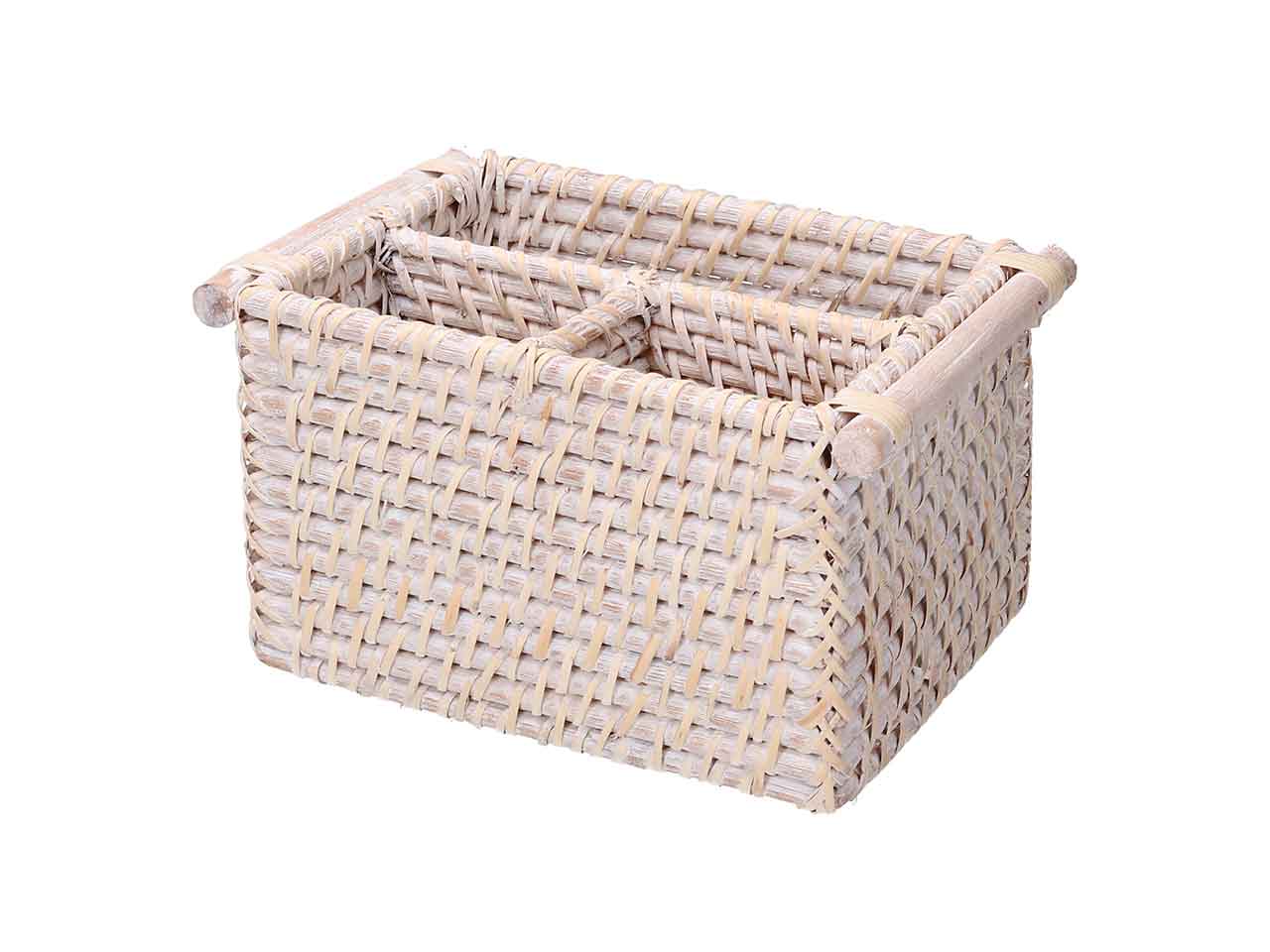 P.TUTTO RATTAN 3P.BIANCO 20x15H12,5cm1726220000