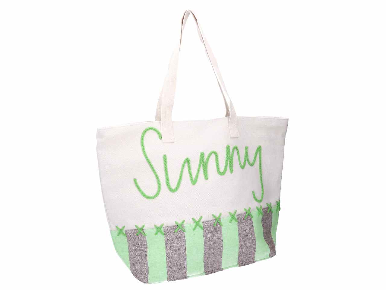 BORSA TESSUTO C/RICAMO VERDE 1013090000 BORSA TESSUTO C/RICAMO VERDE 1013090000