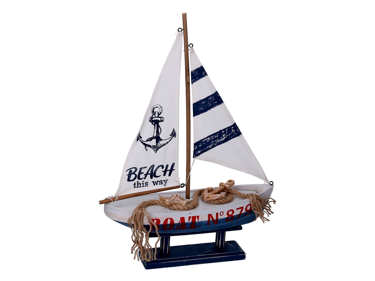 BARCA LEGNO BLU 28X8XH.41CM 5132630000 BARCA LEGNO BLU 28X8XH.41CM 5132630000