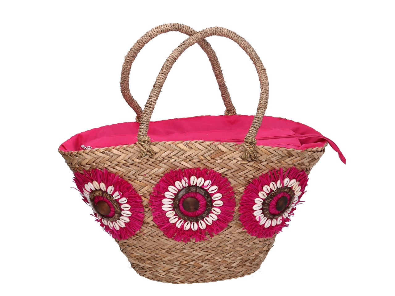 BORSA PAGLIA FUCSIA 60X16X30 1014480000