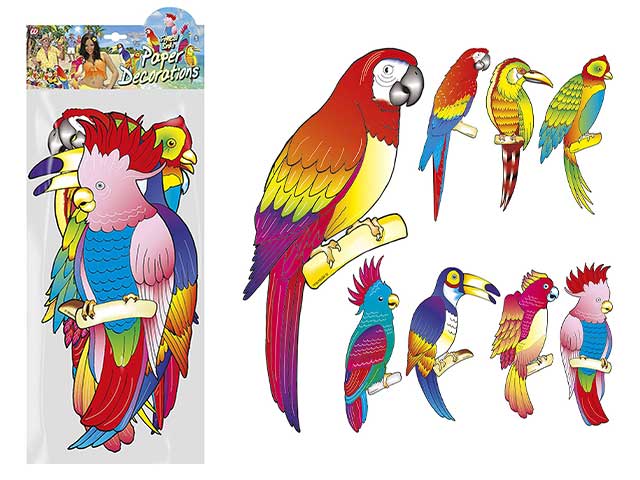 UCCELLI TROPICALI 45 cm 8pz 5059U