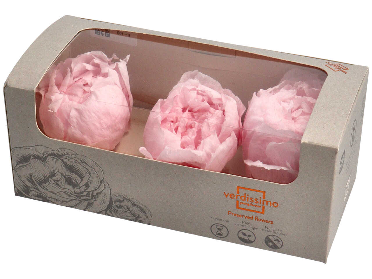 PEONIE STABILIZZATE ROSA 3PZ PEO/2420