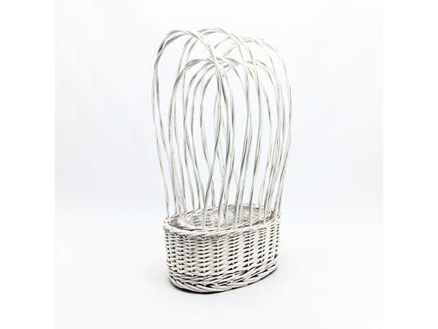 CESTA OVALE BIANCA C/2MANICI D0303.26W