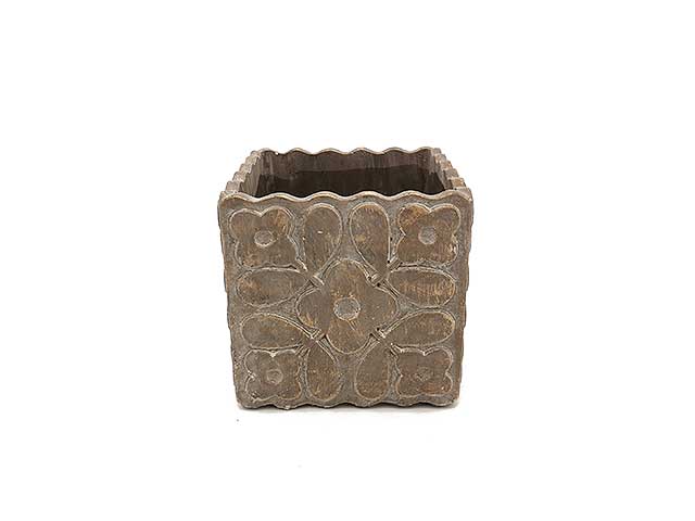 L.GRECA CACHE POT 13x13cm 55701BR