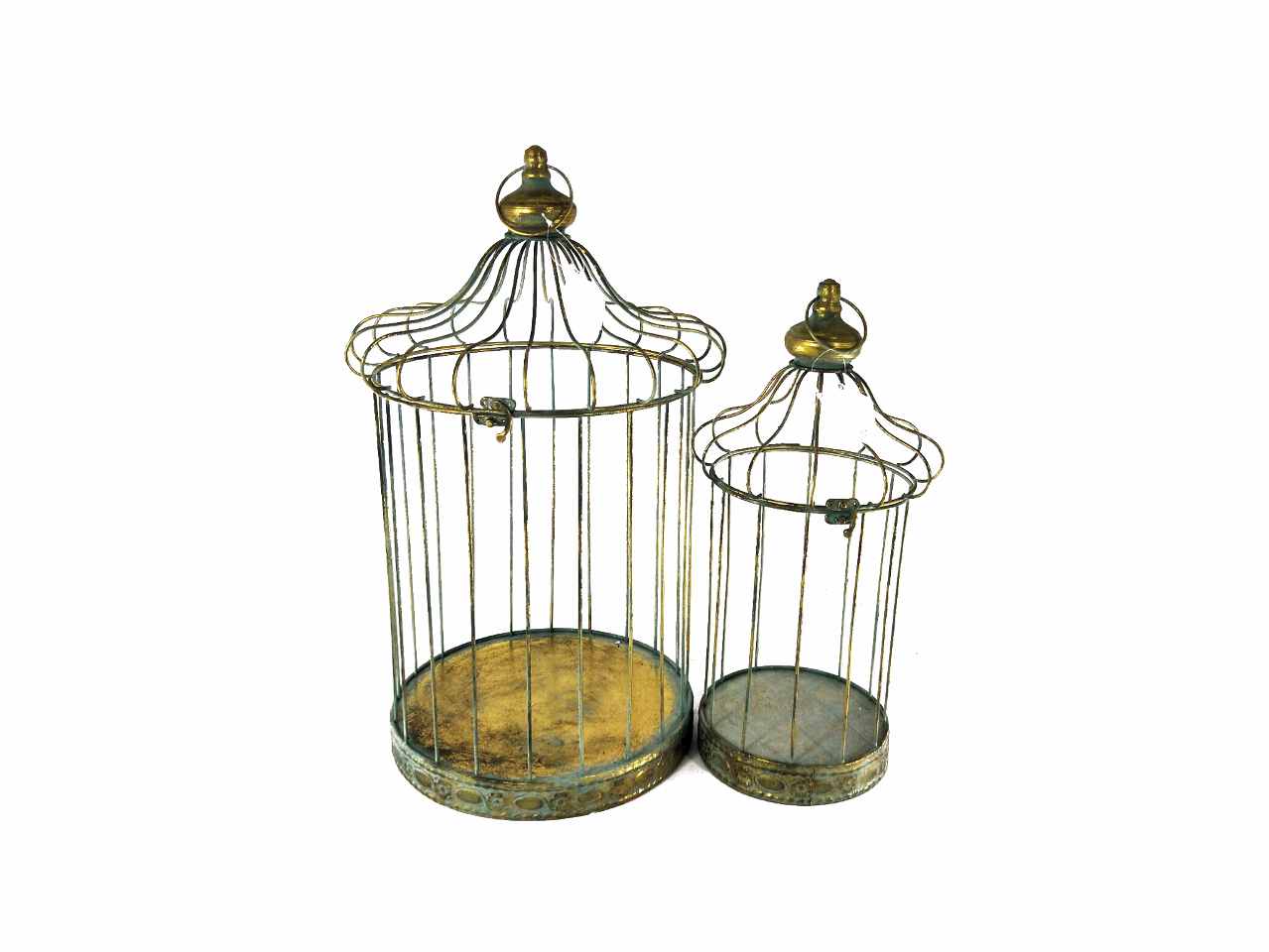 GABBIA 2pz TETTO CURVO ORO AR0536.27GR