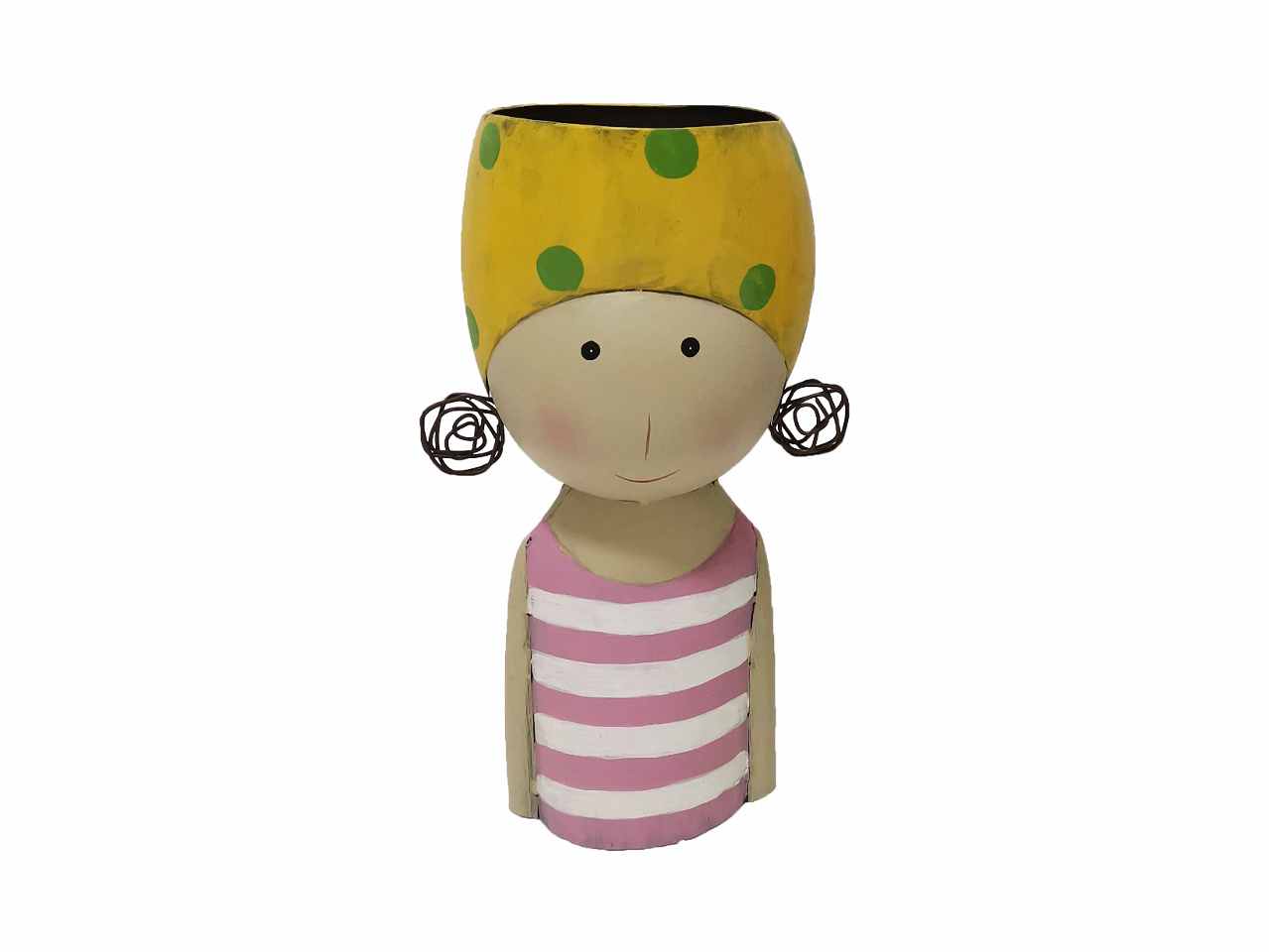 VASO TESTA BAMBINA VEST.RIGHE H30cm E0575.70