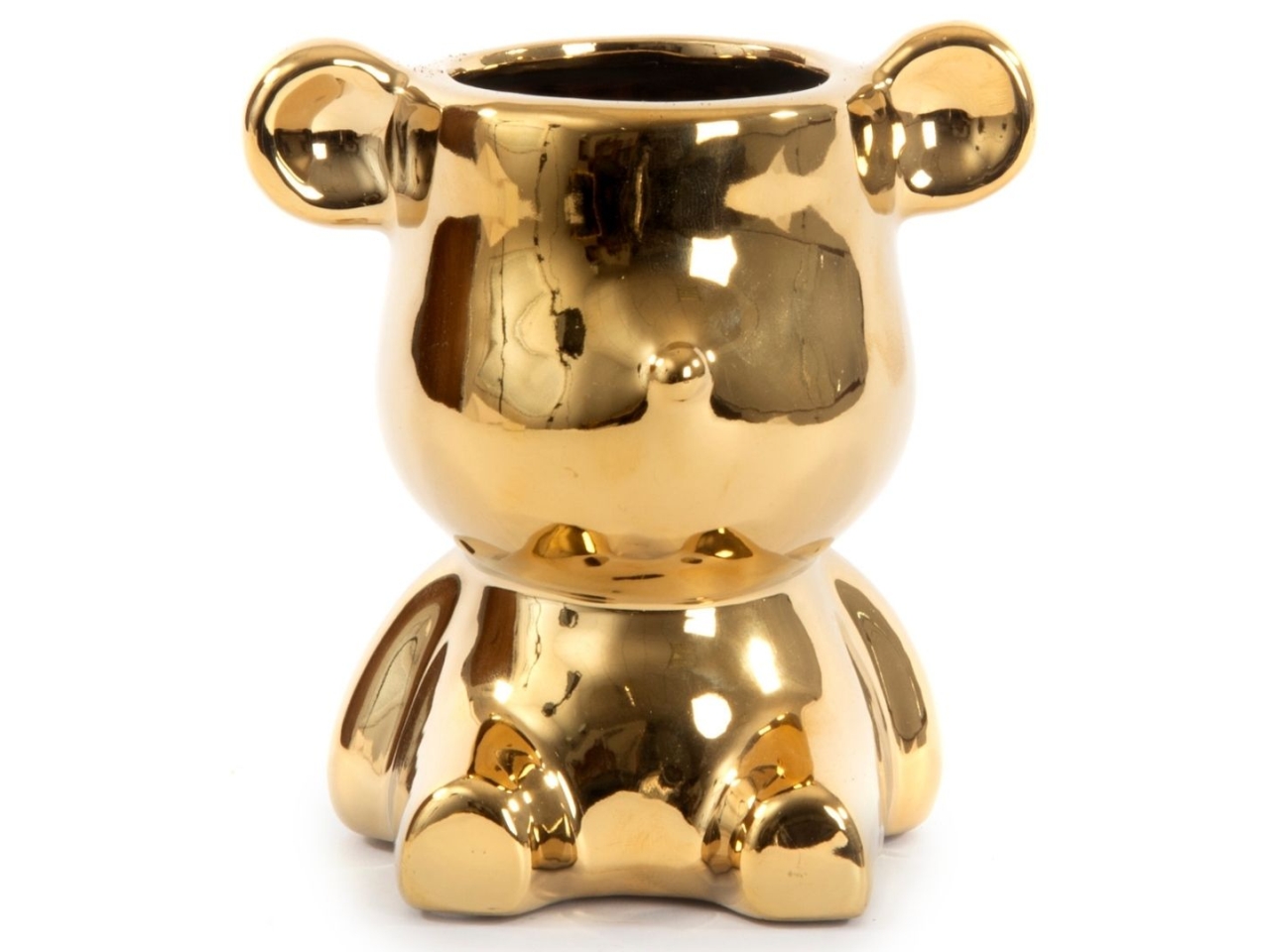 VASO ORSETTO CER.19X14X19,5 ORO 65591G