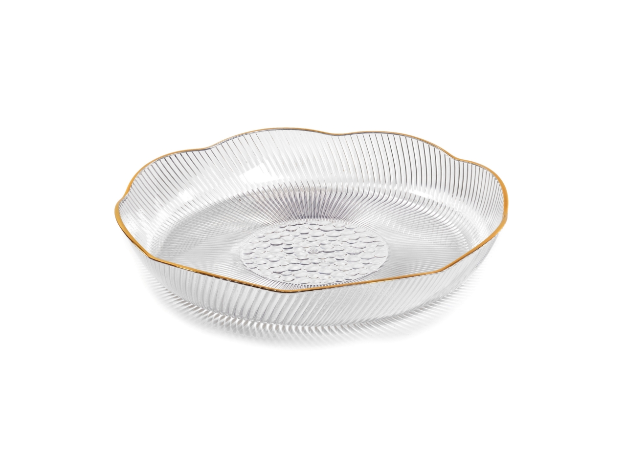 PIATTO PLAST.33CM C/BORDO ORO E0620.32