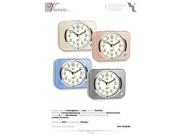 SVEGLIA AL QUARZO SWEEP C/LUCE 4 ASS. 7520/00