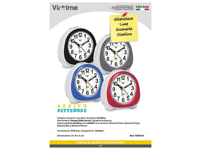SVEGLIA QUARZO C/LUCE 7509/10