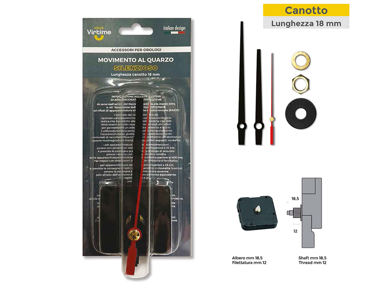 MECCANISMO OROLOGIO 18,5MM 0104/18