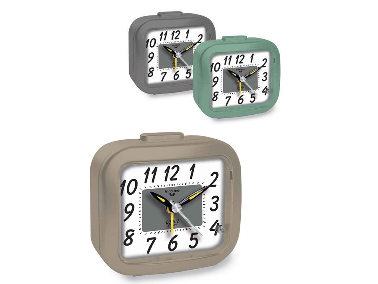 SVEGLIA QUADRATA SWEEP E LUCE 3 ASS. 7507/20