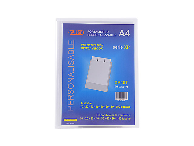 P.LISTINO A4 40 TASCHE TRASPARENTE XP40 P.LISTINO A4 40 TASCHE TRASPARENTE XP40