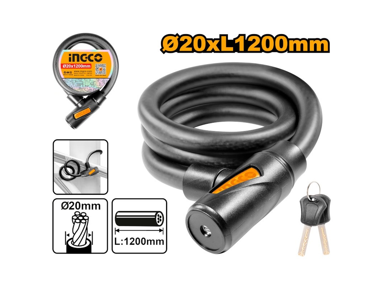 CAVO ANTIFURTO 2X120 LUCCHET. DBK112012