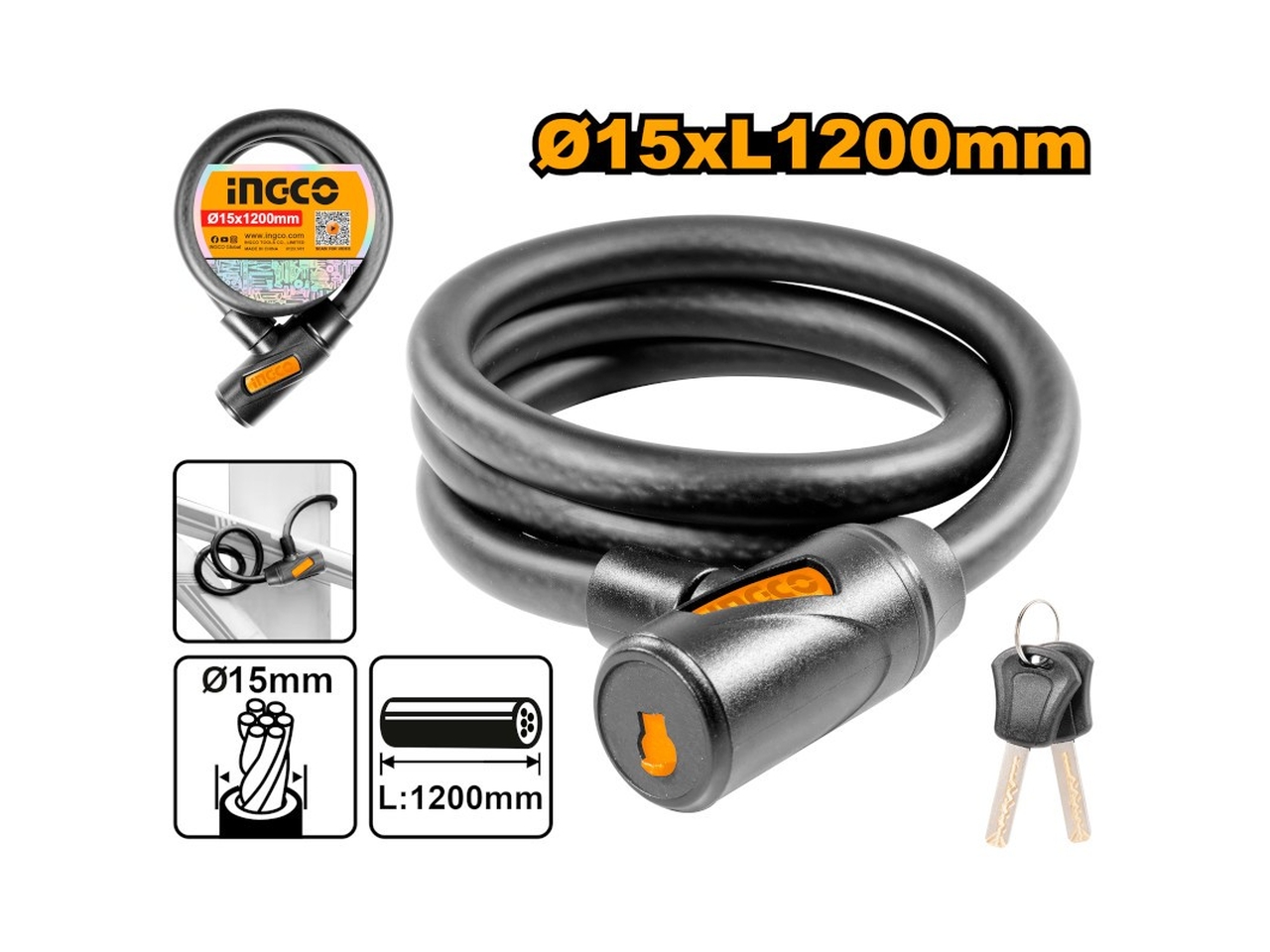 CAVO ANTIFURTO 1,5X120 LUCCH. DBK151201