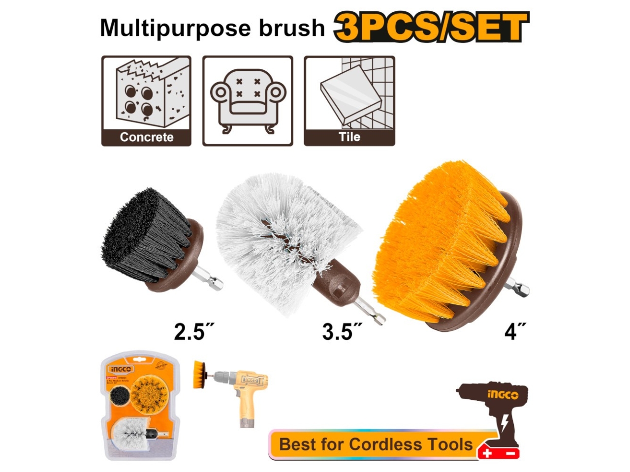 SPAZZOLE MULTIUSO 3 PZ WCB0301