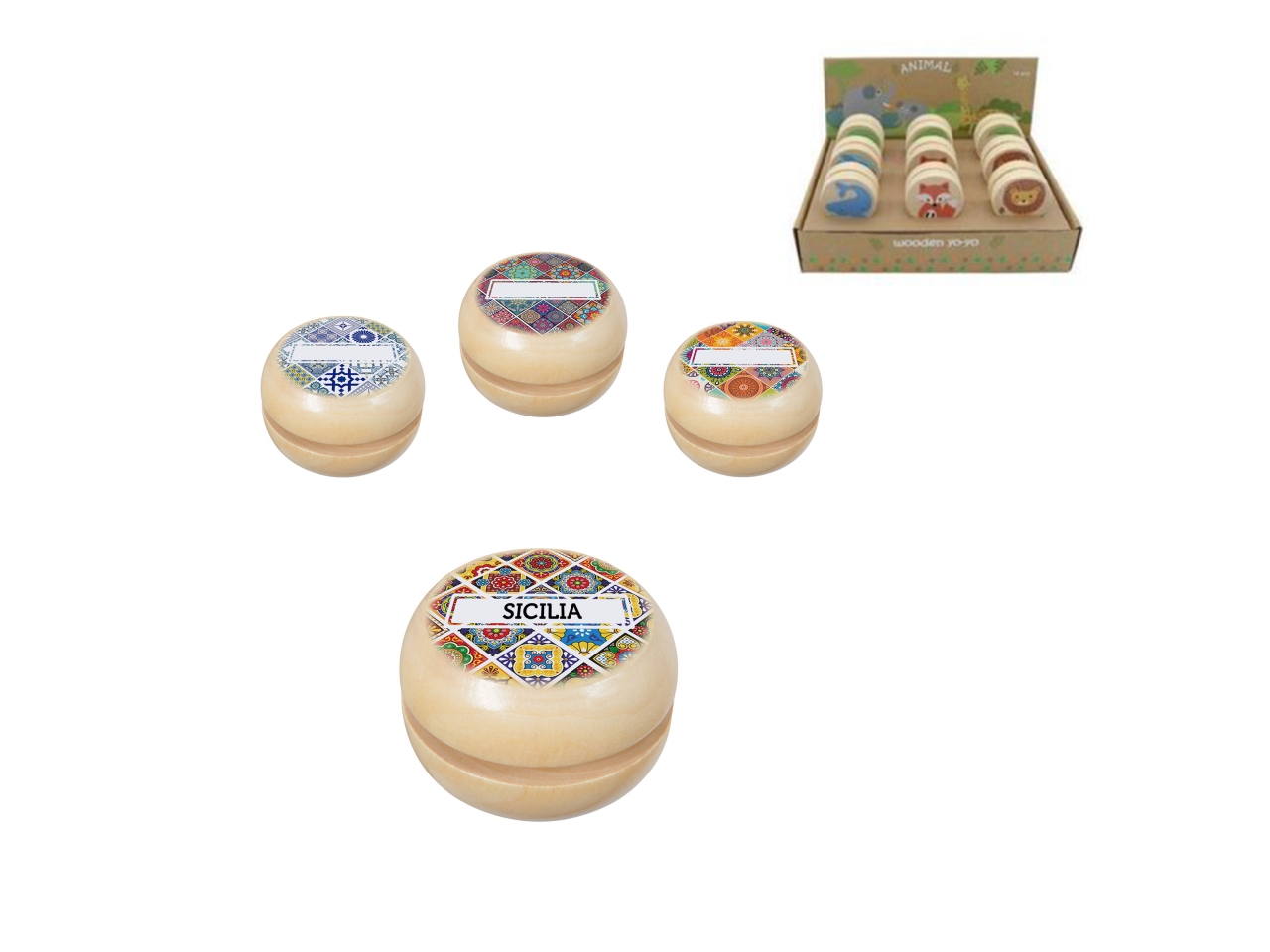 YOYO LEGNO MAIOLICA 4ASS 6420051 YOYO LEGNO MAIOLICA 4ASS 6420051