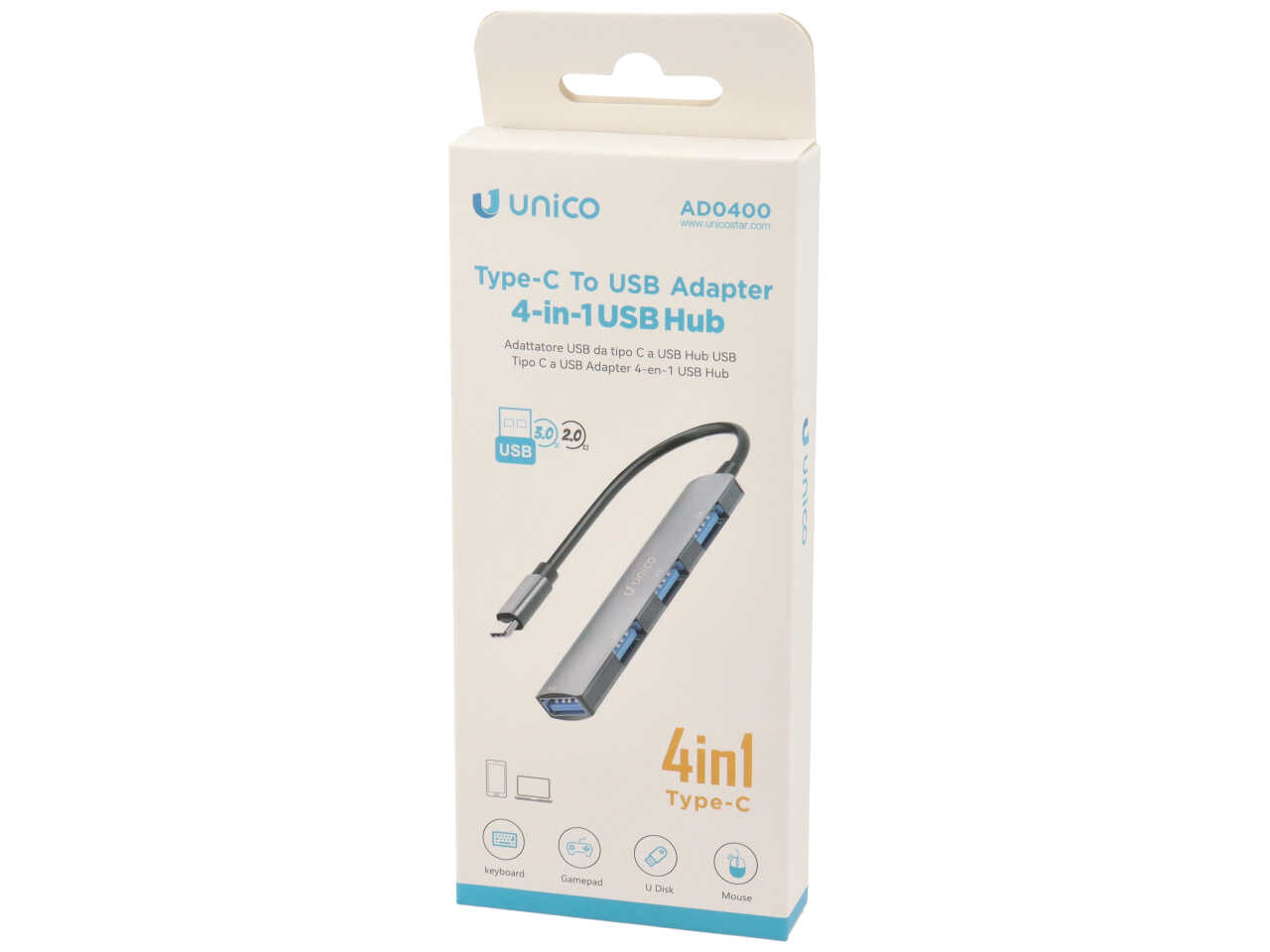 ADATTATORE TIPO C A USB 4IN1