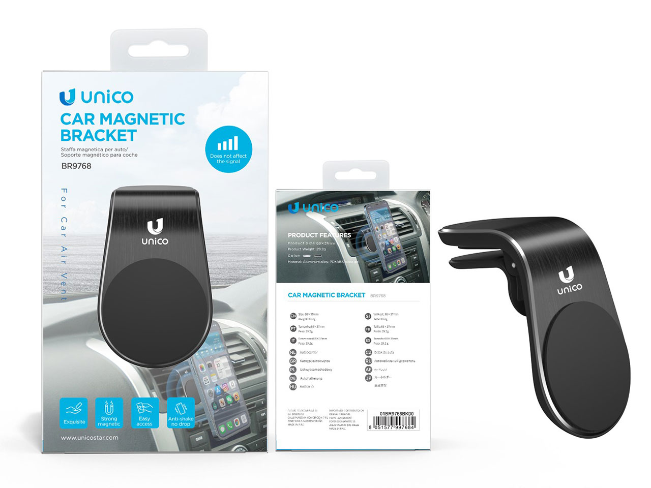 SUPPORTO SMARTPHONE MAGNETICO PER AUTO