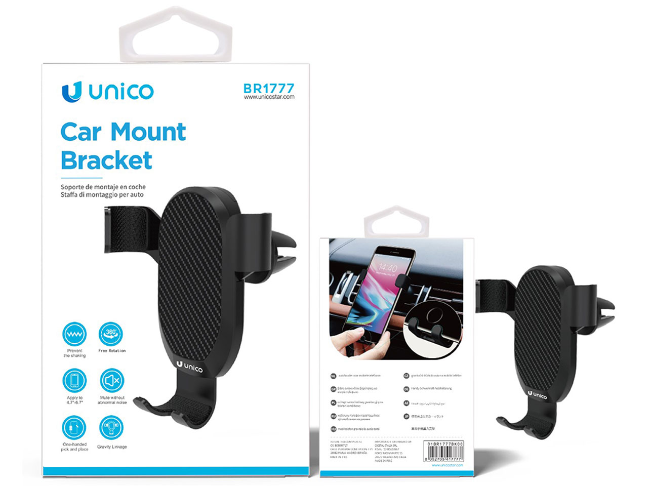 PORTA CELLULARE AUTO DUE ARTIGLI