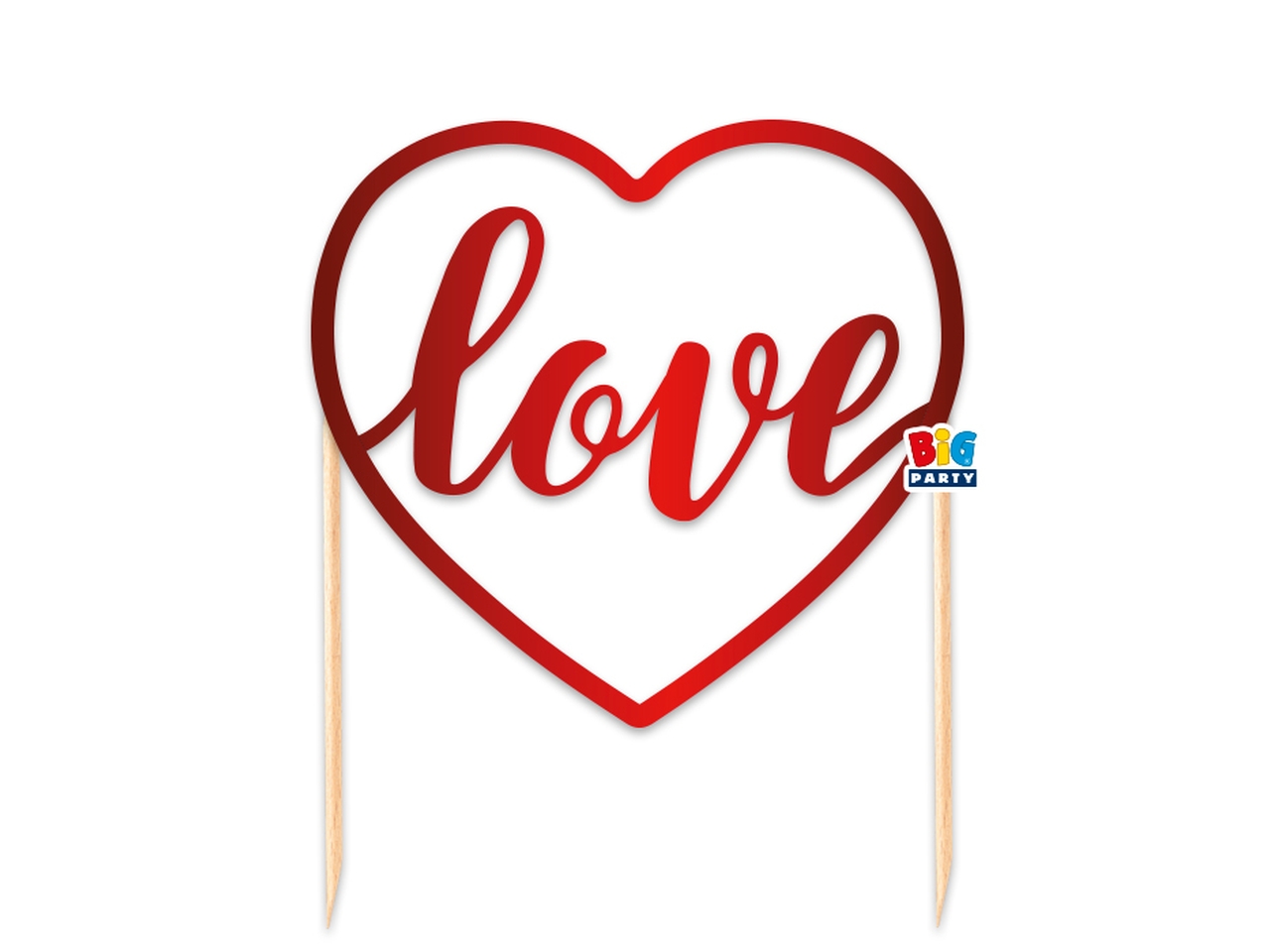 LOVE CAKE TOPPER ITALIC 75615 LOVE CAKE TOPPER ITALIC 75615