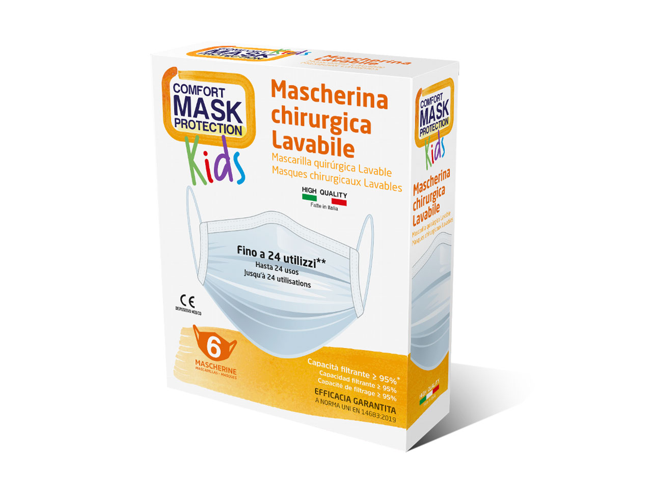 MASCHERINA LAVABILE KIDS 6PZ