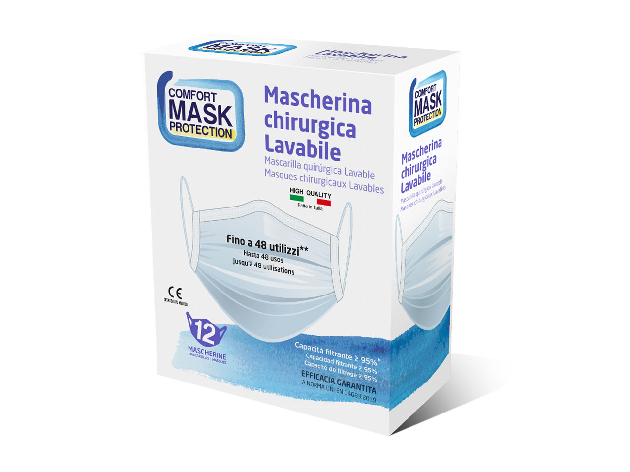 MASCHERINA LAVABILE 12PZ