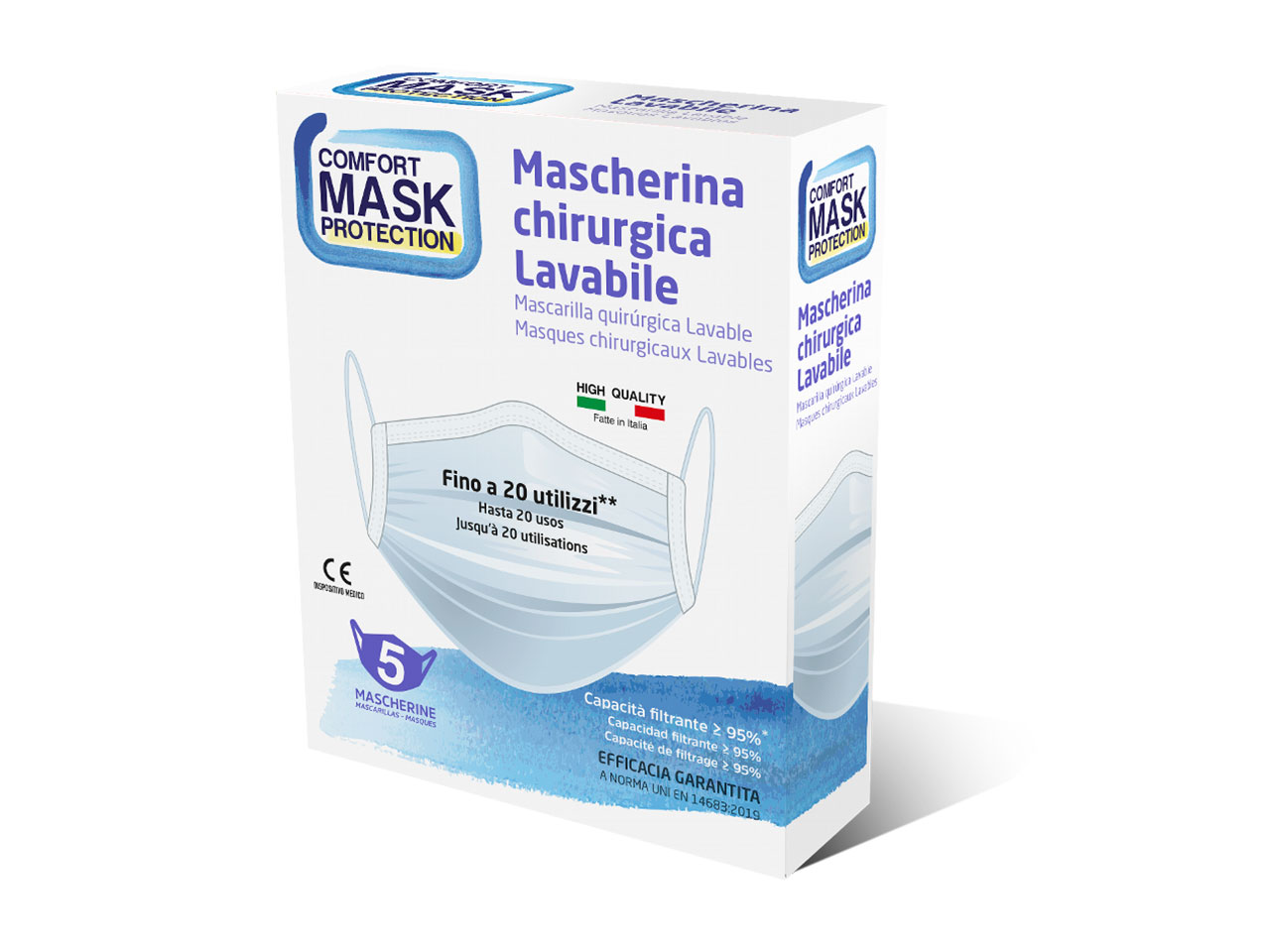 MASCHERINA LAVABILE 5PZ
