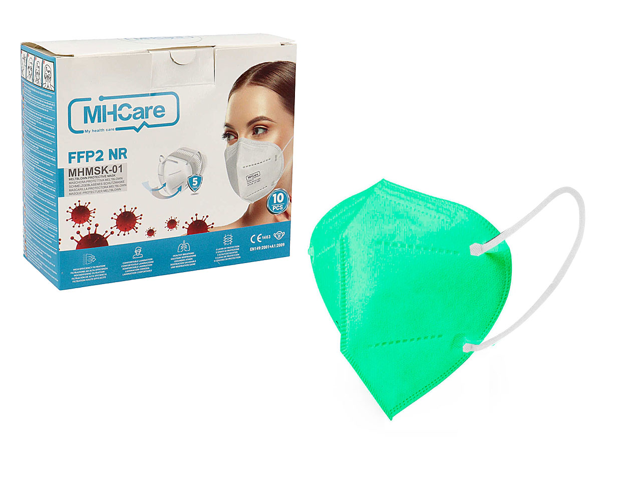 MASCHERINA FFP2 VERDE M2MHCVERDE